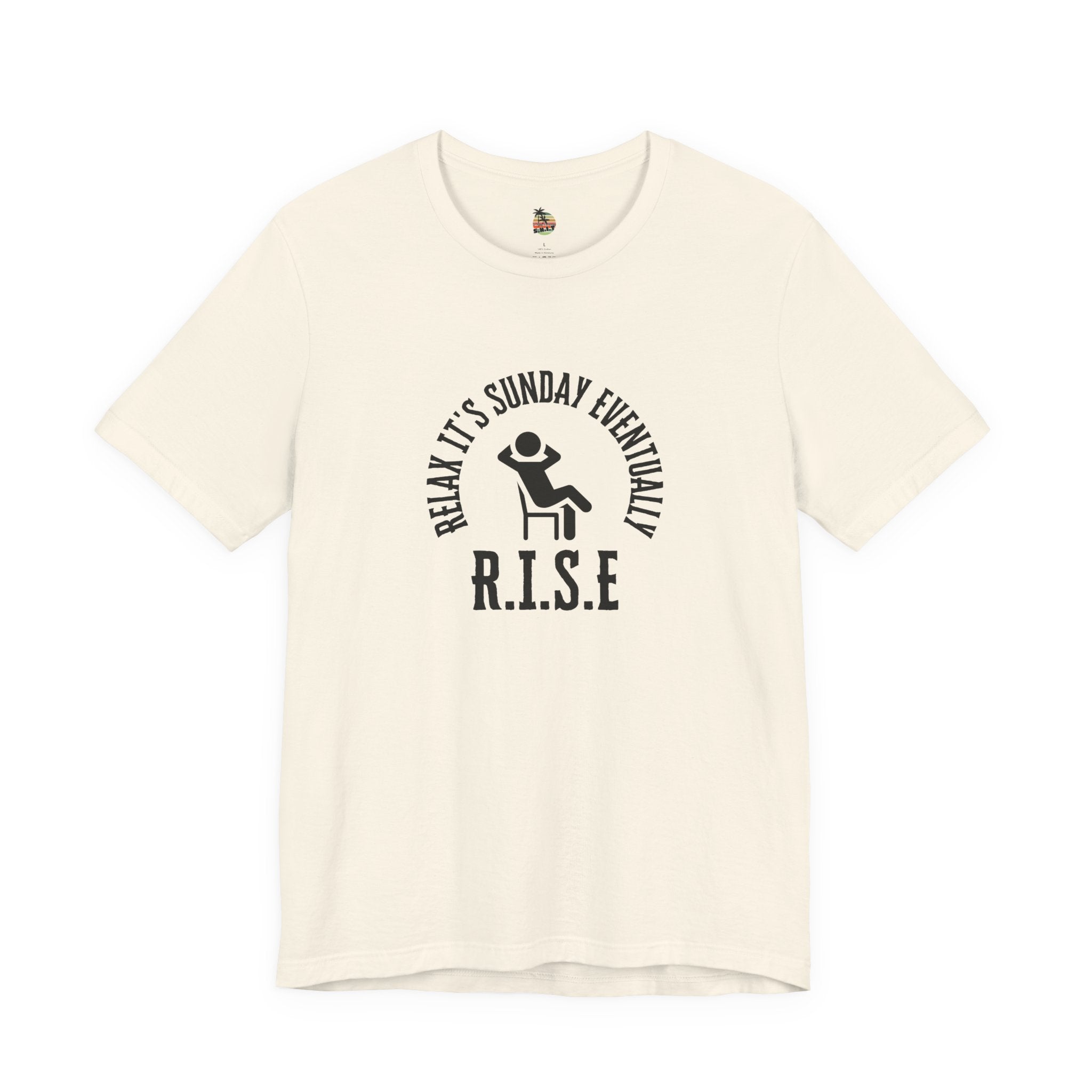 R.I.S.E. Relax It's Sunday Eventually Unisex Jersey Short Sleeve Tee