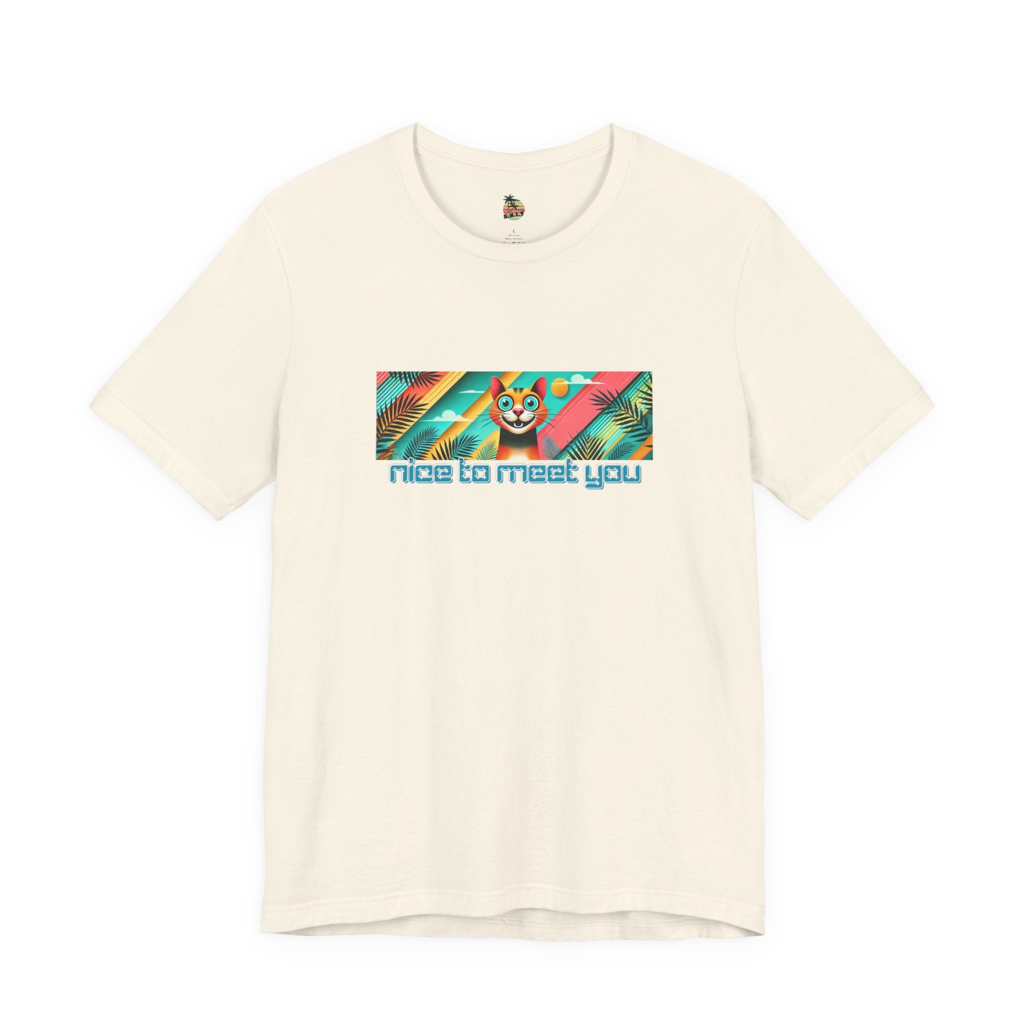 Nice To Meet You Cat Unisex Jersey Short Sleeve Tee