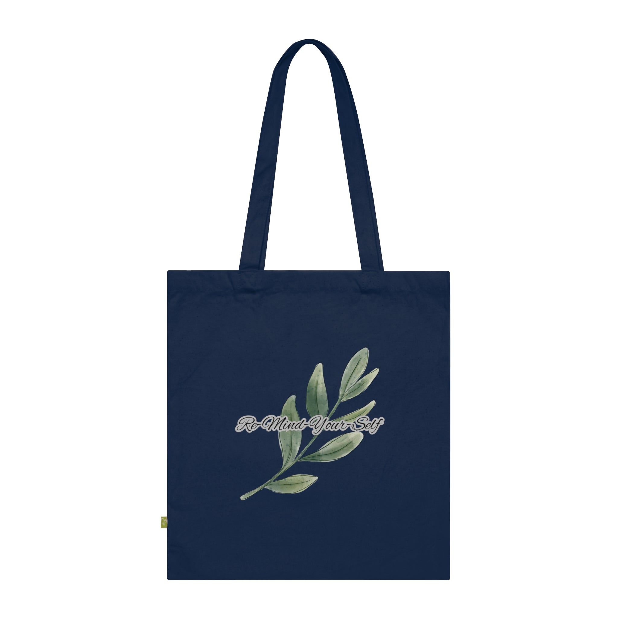 Re-Mind-Your-Self Leafy Branch Organic Cotton Tote Bag