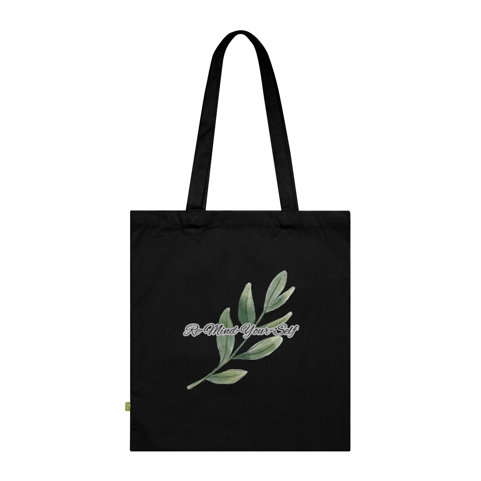 Re-Mind-Your-Self Leafy Branch Organic Cotton Tote Bag