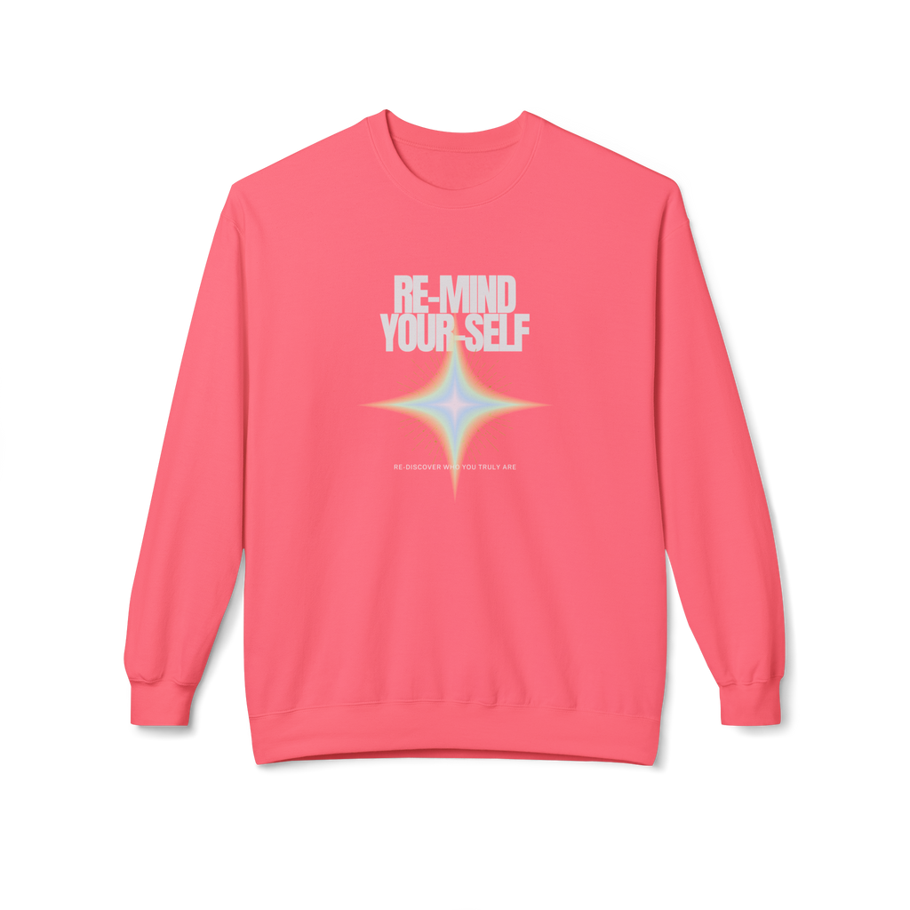 Cozy Sweatshirt Gift for Self Care Lovers - Positive Energy Yoga Pilates Softstyle Fleece Crewneck, Unisex Midweight, Her