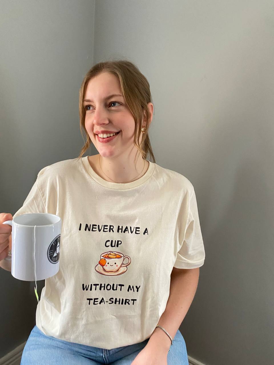 I Never Have A Cup Without My Tea-Shirt Unisex Jersey Short Sleeve Tee