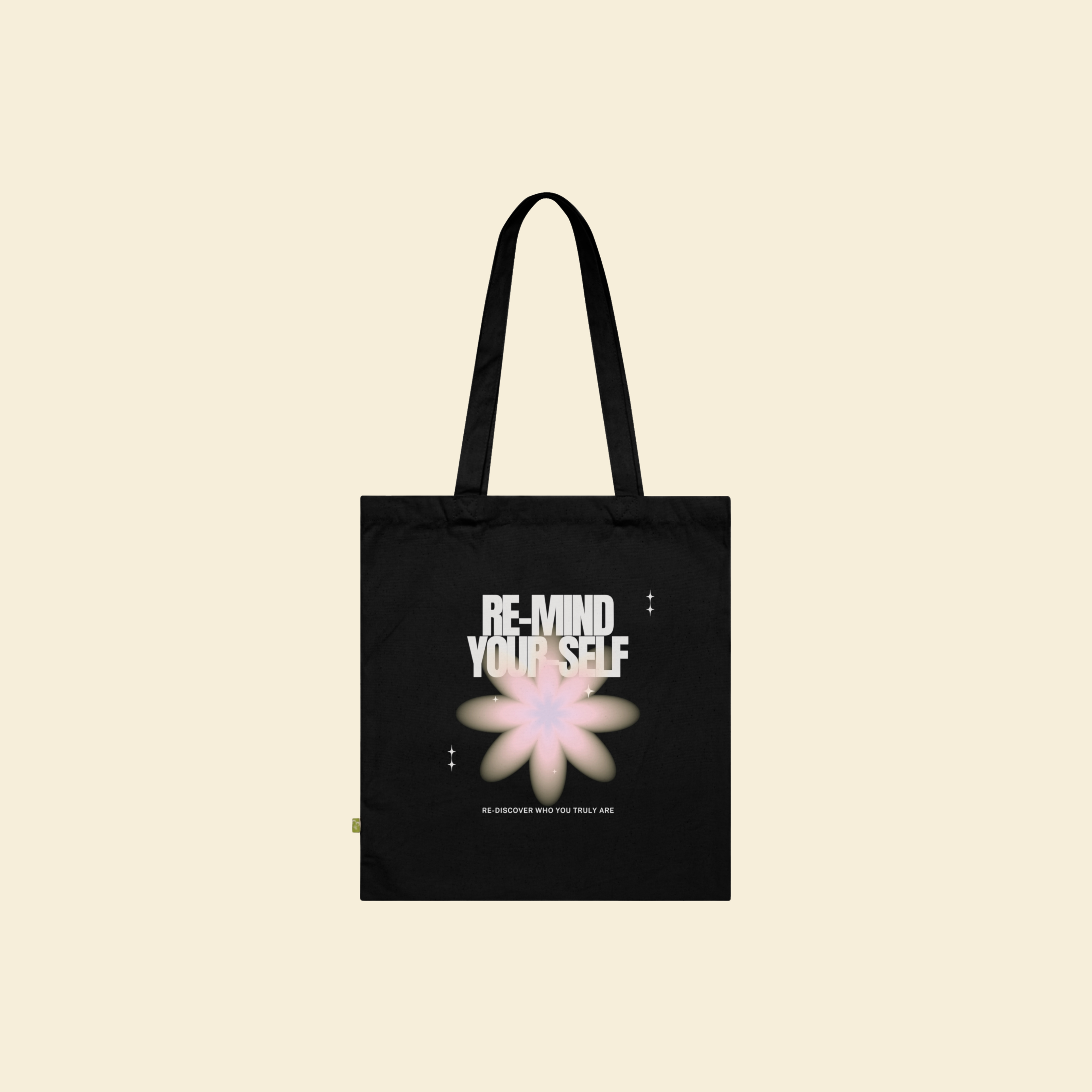 Re-Mind-Your-Self Floral Organic Cotton Tote Bag