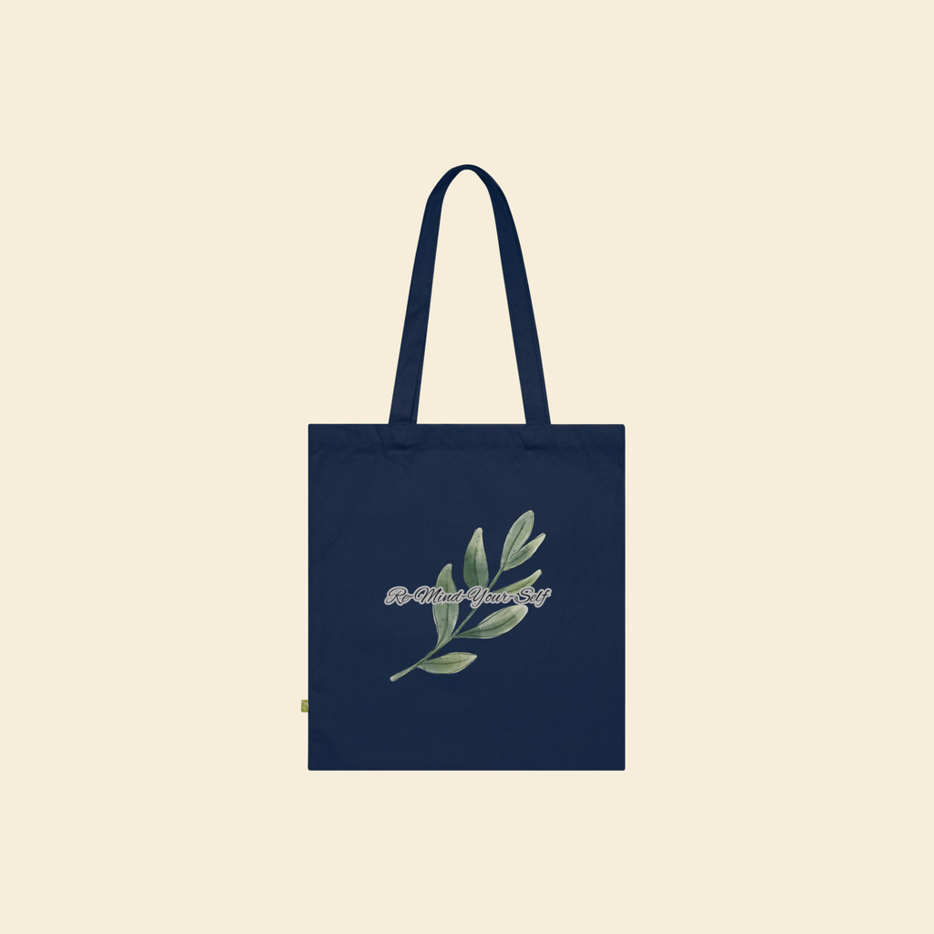 Re-Mind-Your-Self Leafy Branch Organic Cotton Tote Bag