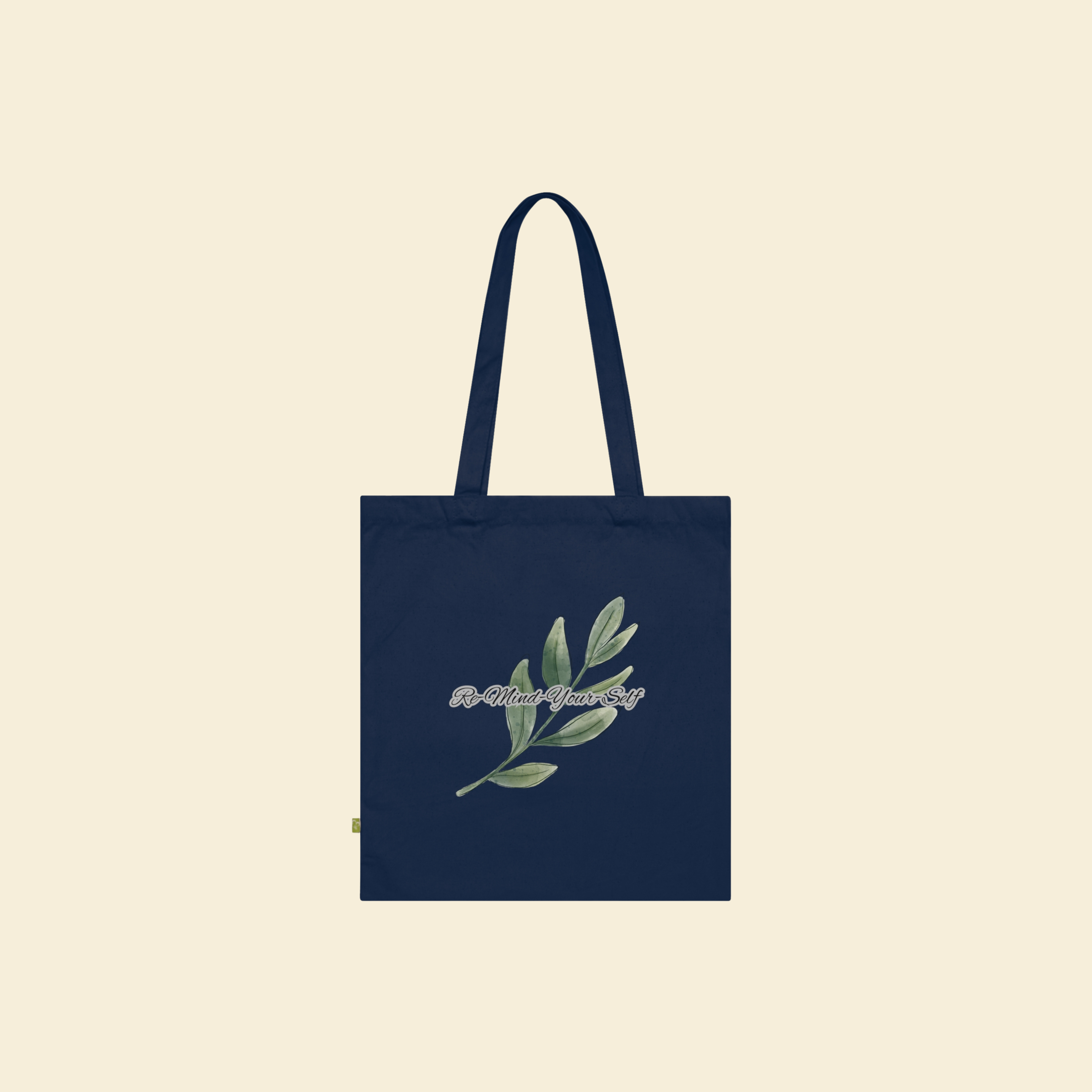 Re-Mind-Your-Self Leafy Branch Organic Cotton Tote Bag