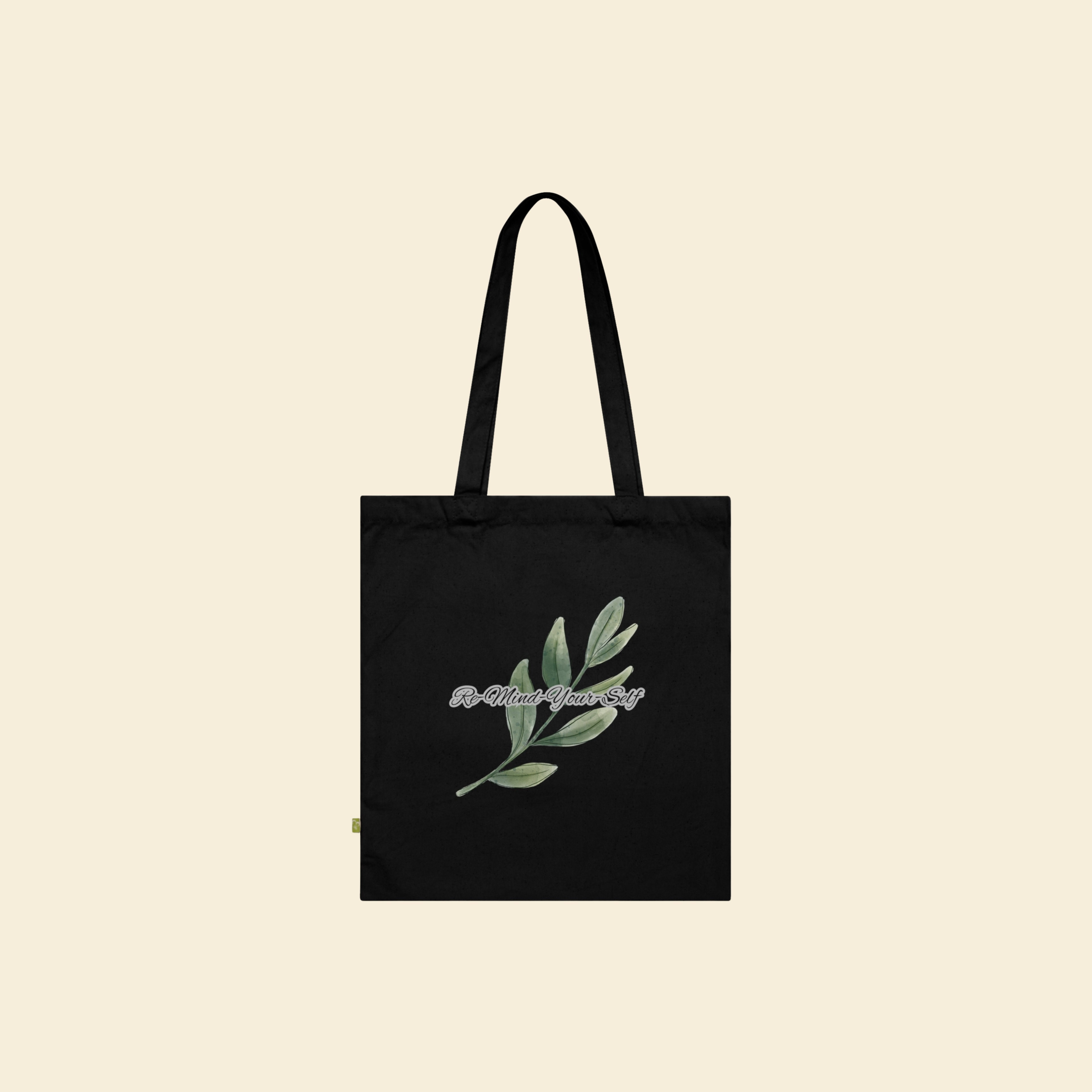 Re-Mind-Your-Self Leafy Branch Organic Cotton Tote Bag