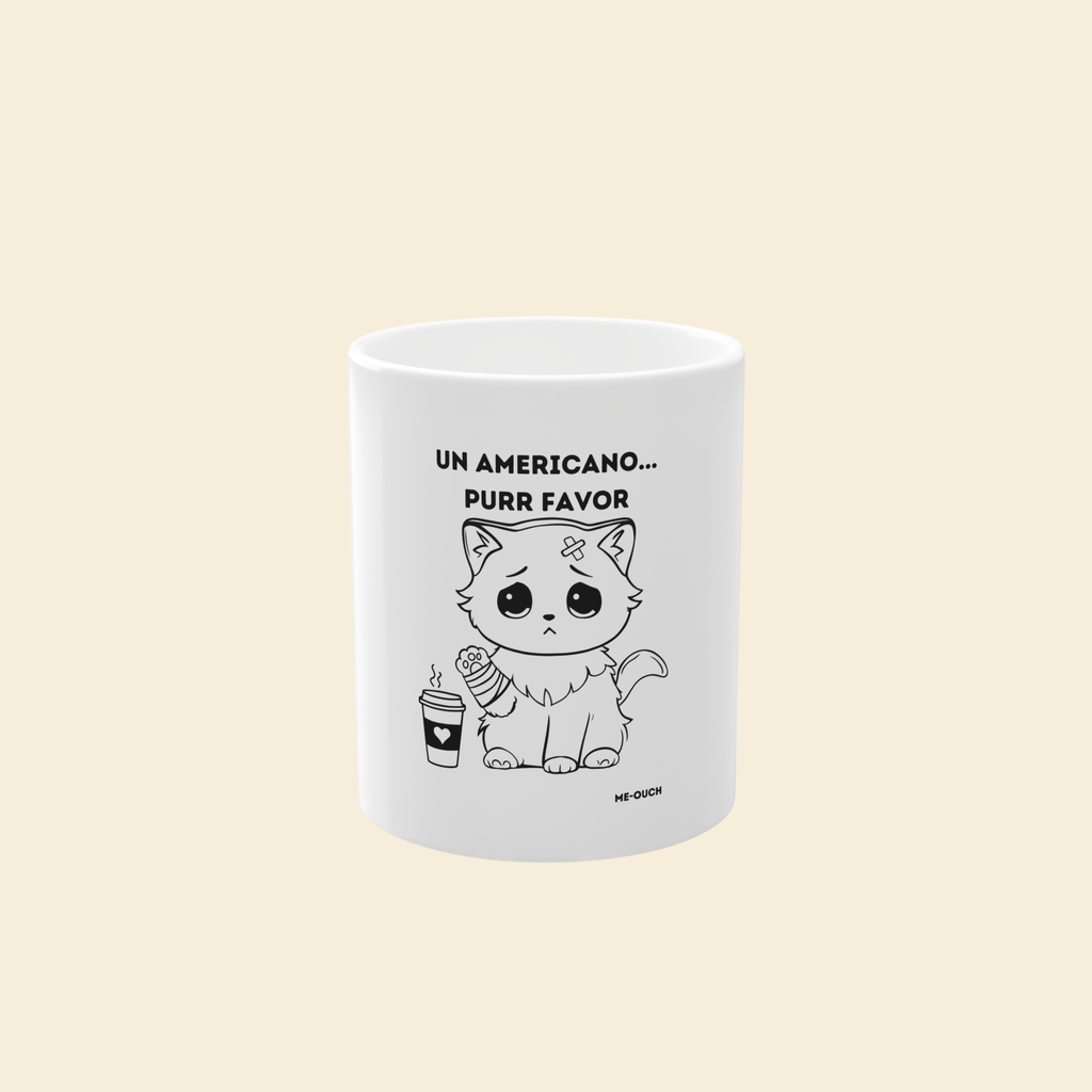 Me-Ouch Cat Un Americano... Purr Favor Mug