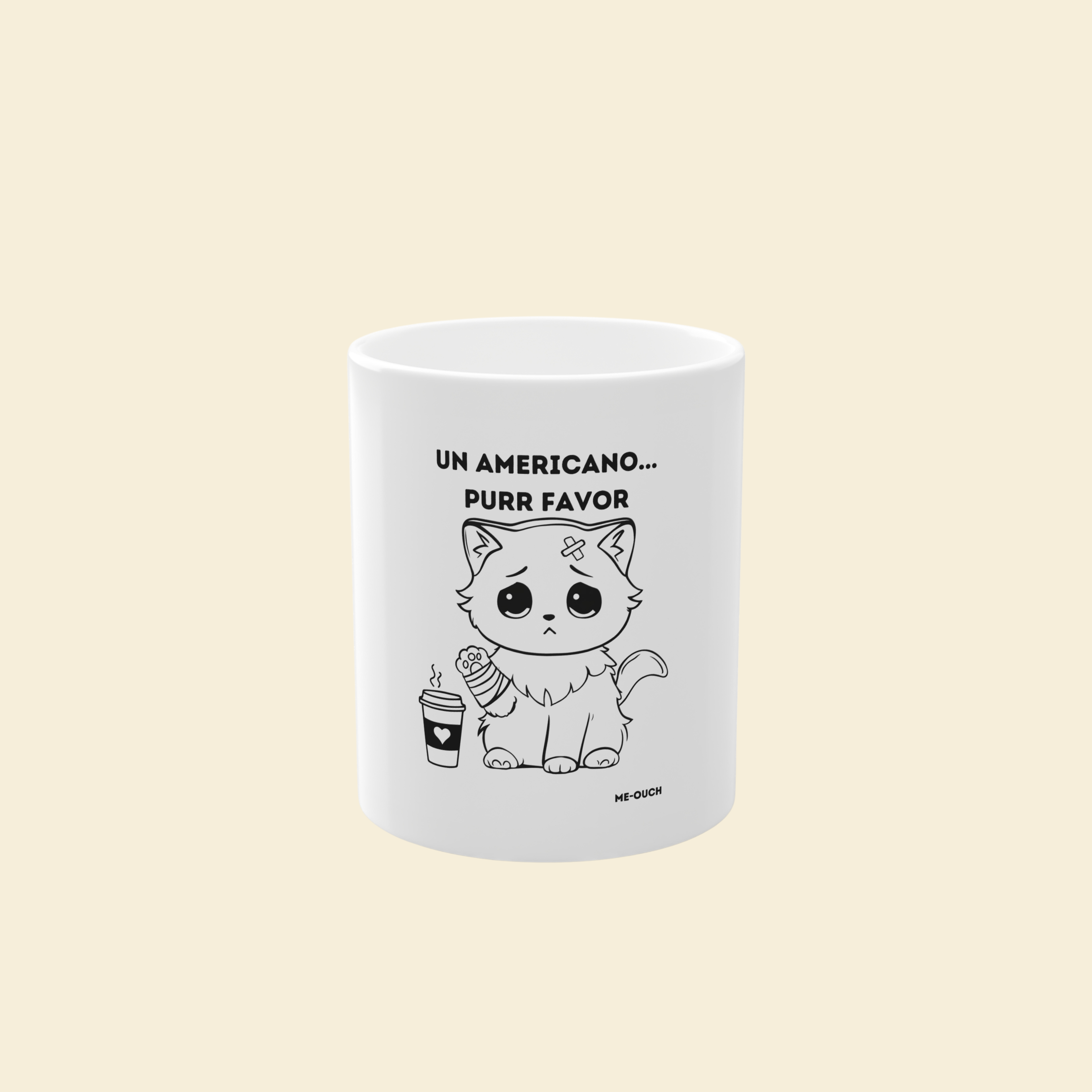 Me-Ouch Cat Un Americano... Purr Favor Mug