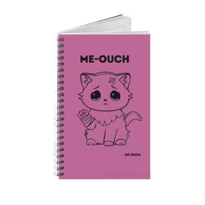 Me-Ouch Cat Spiral Journal