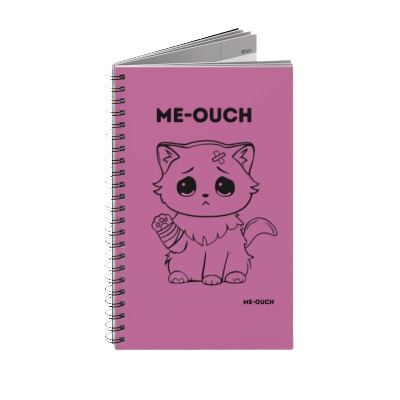 Me-Ouch Cat Spiral Journal
