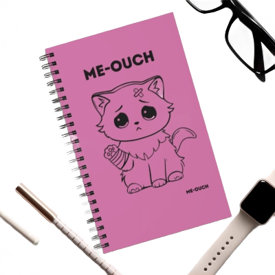 Me-Ouch Cat Spiral Journal