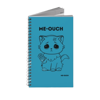 Me-Ouch Cat Spiral Journal