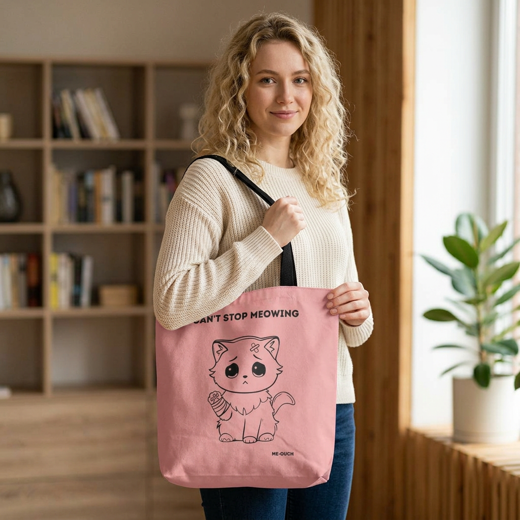 Me-Ouch Can't Stop Meowing Tote Bag