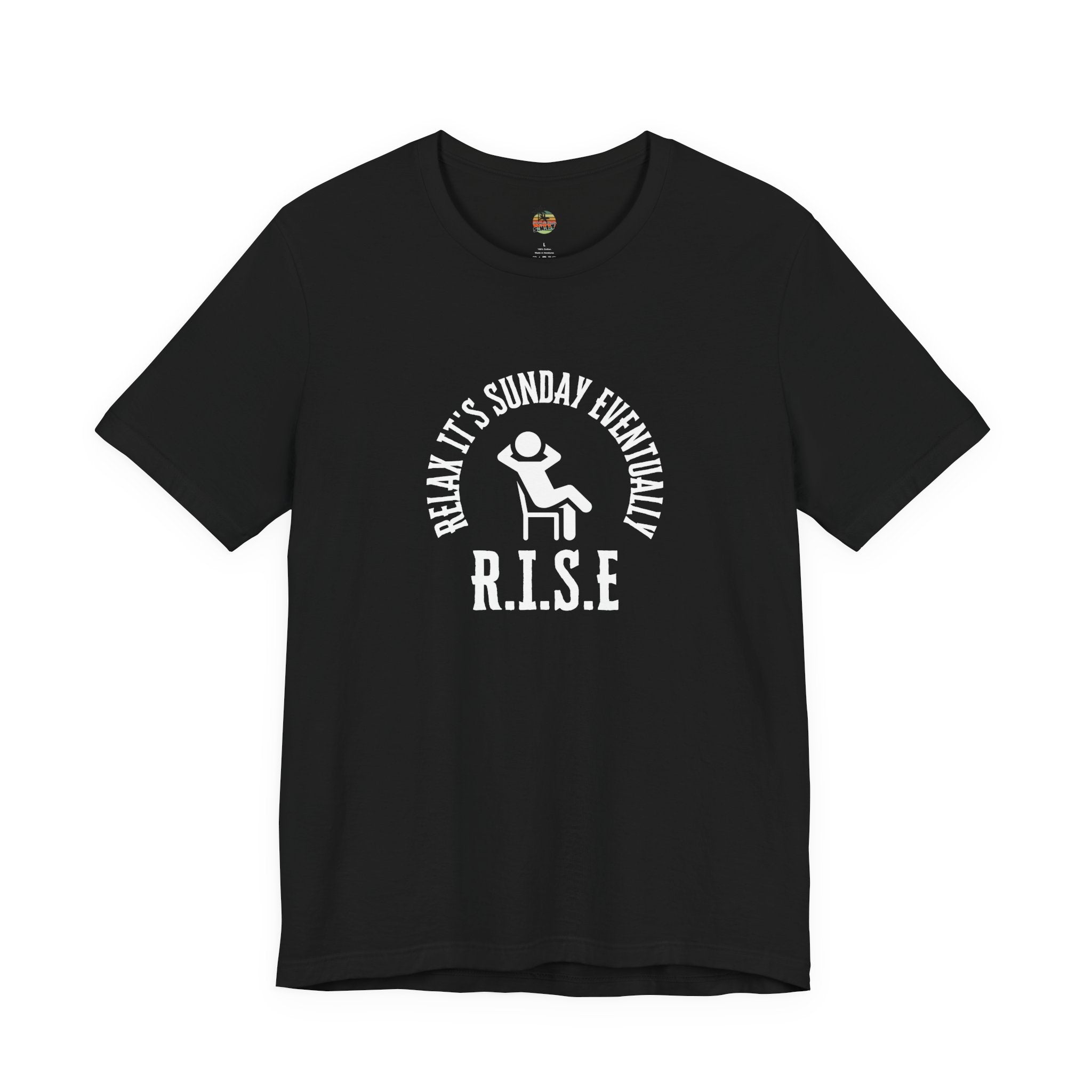 R.I.S.E. Relax It's Sunday Eventually Unisex Jersey Short Sleeve Tee