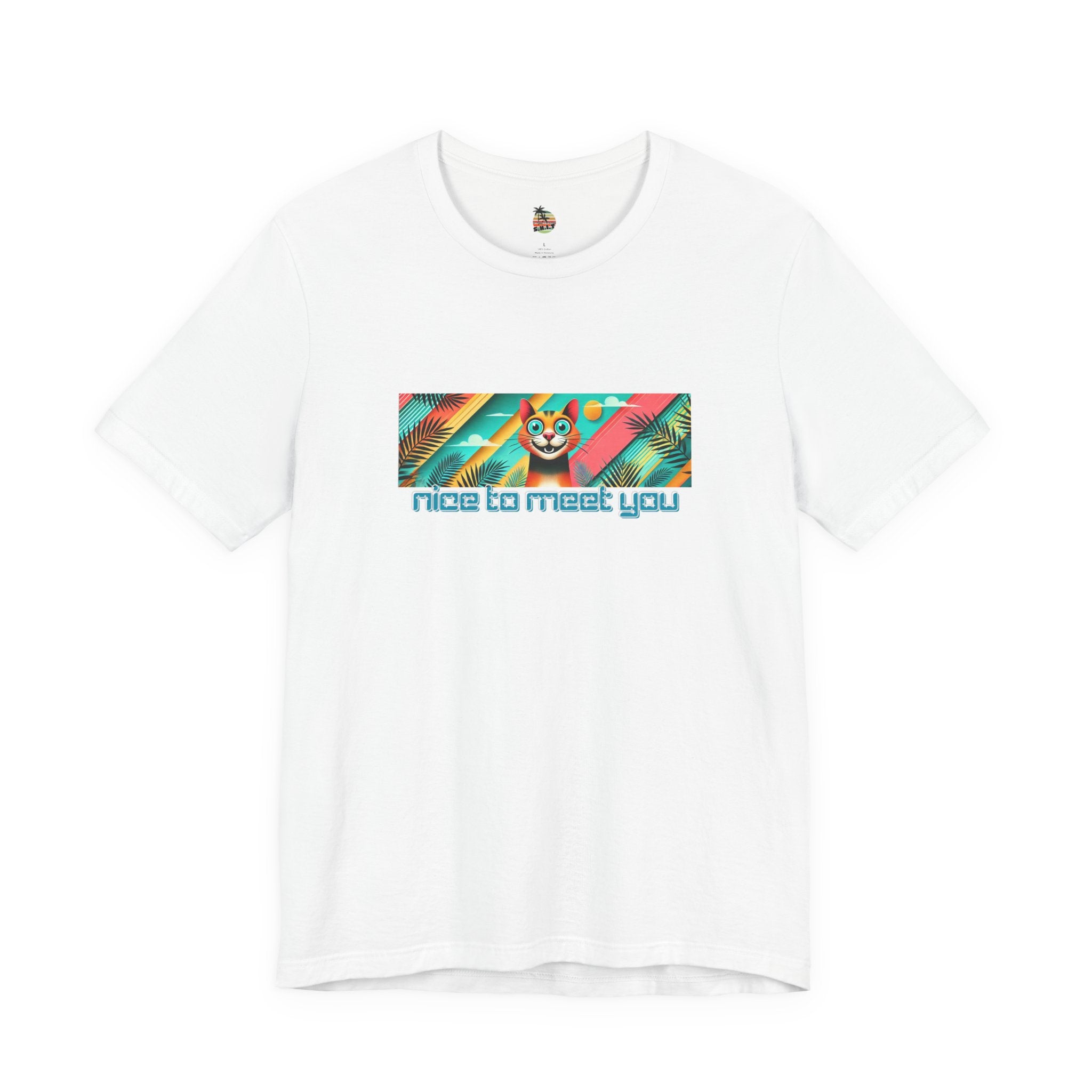 Nice To Meet You Cat Unisex Jersey Short Sleeve Tee