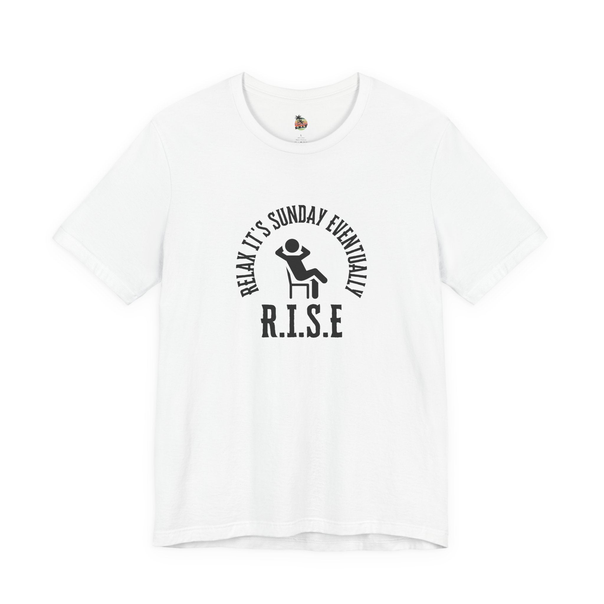 R.I.S.E. Relax It's Sunday Eventually Unisex Jersey Short Sleeve Tee